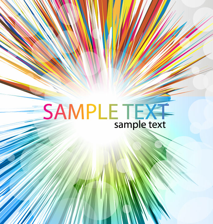 free vector Abstract Colorful Rainbow Explosion of Ray Lights